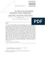 Water Quality Trials in Four Recirculating Aquacultural System Configurations