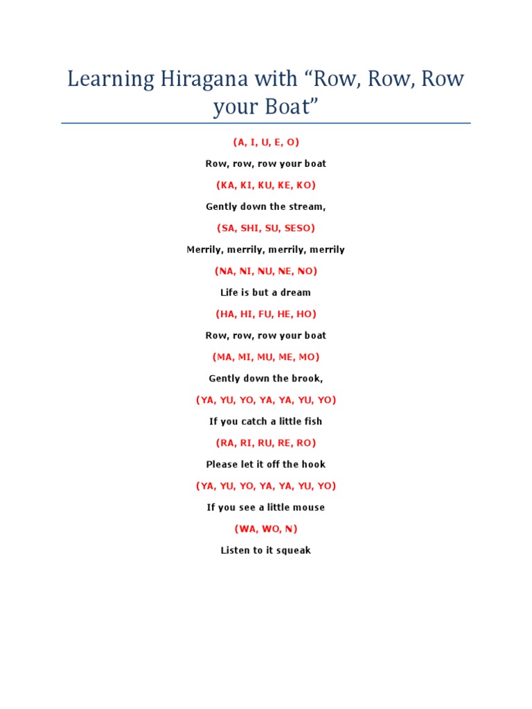 Learning Hiragana With Pdf Languages Language Arts Discipline