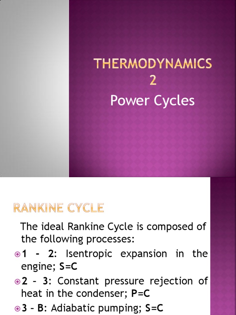 Analyzing the Ideal Rankine Cycle | PDF | Steam Engine | Heat