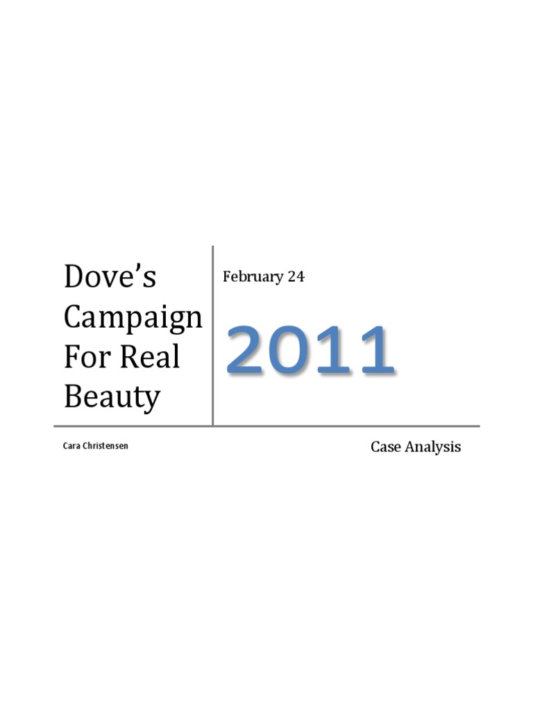 Dove True Beauty Case Analysis Pdf Body Image Advertising