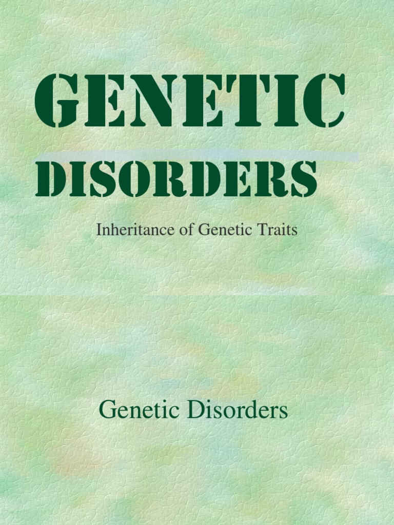 Overview of Genetic Disorders | PDF | Genetic Disorder | Down Syndrome