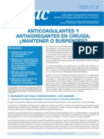 suspensión de anticoagulante preoperatorio