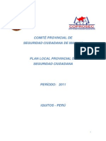 Plan Local Provincial de Seguridad Ciudadana de Maynas 2011