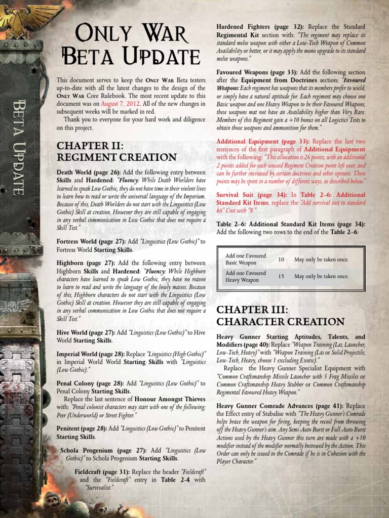 Only War Beta Update: Regiment Creation | PDF | Cannon | Artillery