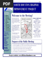 I-45 North project meeting notice