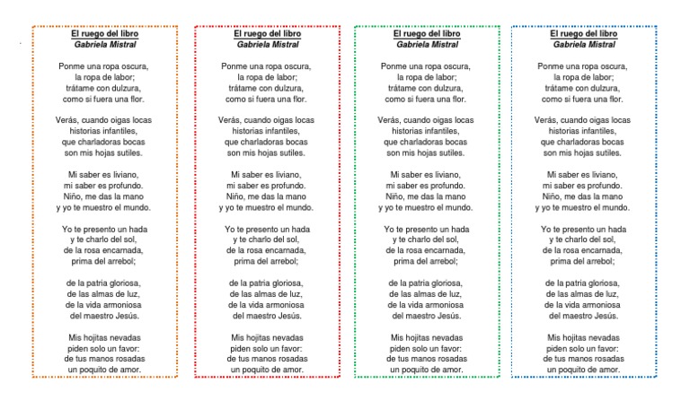Poema El Ruego Del Libro G.M. | PDF