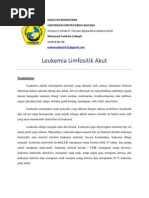 Download  makalah leukemia limfositik akut LLA by Mohamad Yazid SN183396061 doc pdf