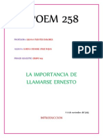 La Impoetancia de Llamarse Ernesto