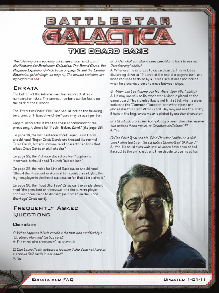 BSG Faq 1 1 3 | PDF | Battlestar Galactica | Post Apocalyptic ...