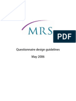 Questionnaire design guidelines