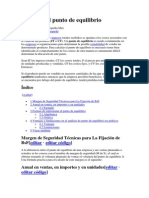 Análisis Del Punto de Equilibrio