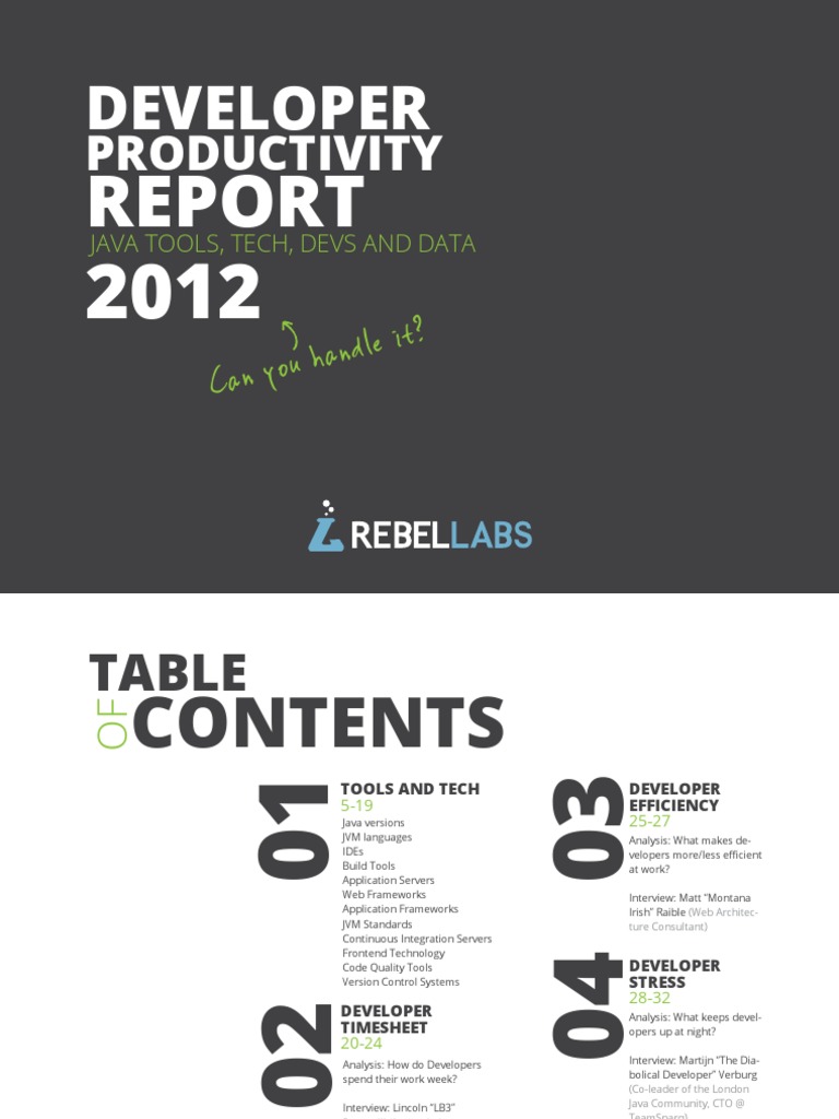Zeroturnaround Developer Productivity Report 2012 | PDF | Scala ...