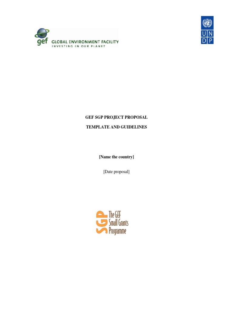 GEF SGP Project Proposal Guidelines | PDF | Global Environment Facility ...