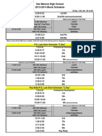 2013-2014 Smhs Bell Schedule