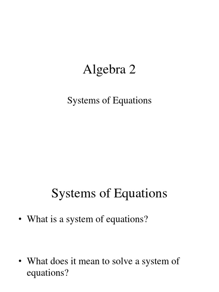 Algebra 2 Lessons 3.1-3 | Download Free PDF | Equations | Algebra