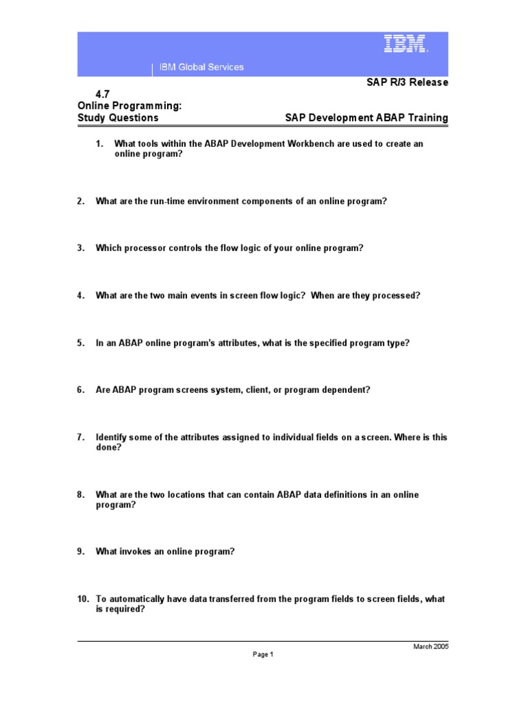 17 - Online Programming Study Questions | PDF | Computer Programming ...