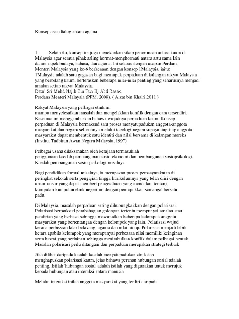 Konsep Asas Dialog Antara Agama Pdf