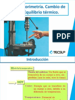 Calorimetría, cambios de fase y equilibrio térmico