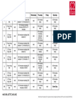 Beginners Cycling Training Schedule PDF