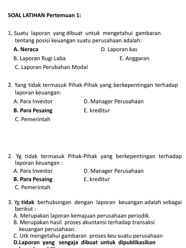 Soal Uts Perpajakan Semester 3 Bsi - Ruang Soal