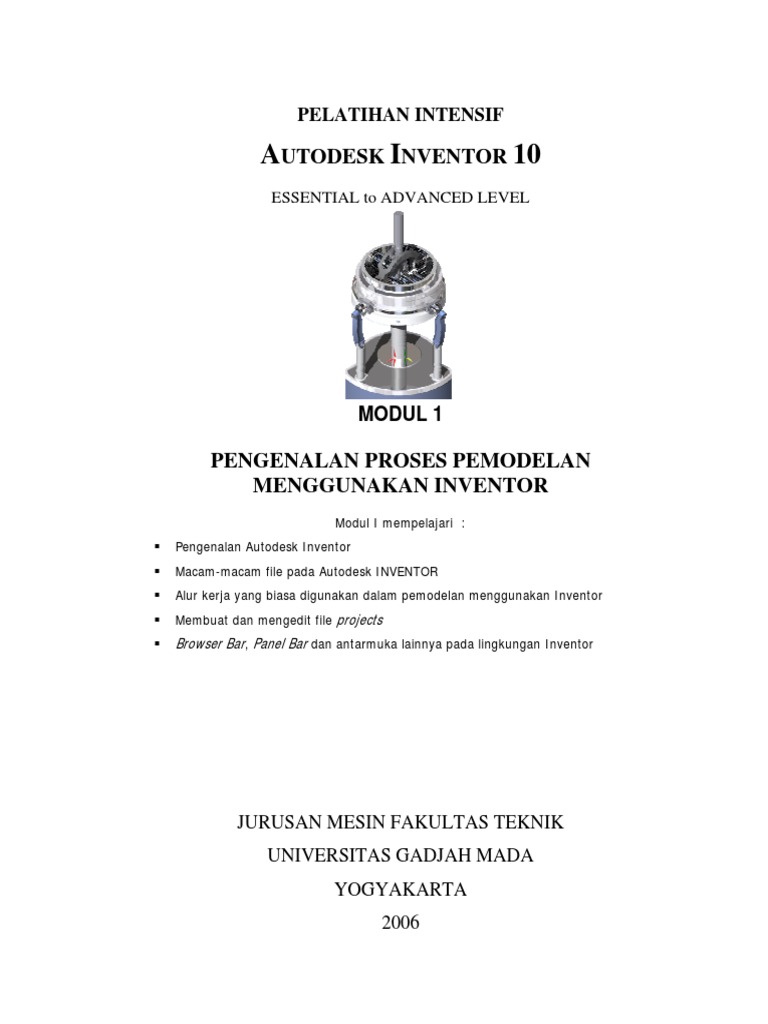 Pelatihan Pemodelan Autodesk Inventor | PDF