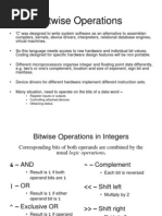 Bitwise Operations