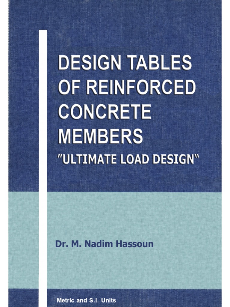 Design Tables of Reinforced Concrete Members | PDF