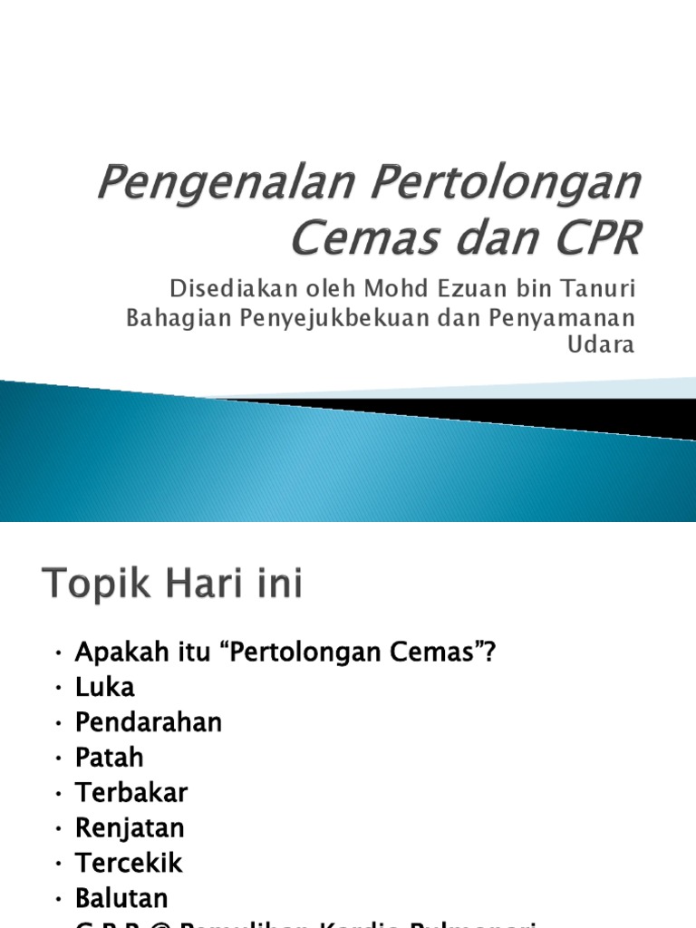 Pengenalan Pertolongan Cemas Pdf