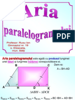 0 Aria Paralelogramului