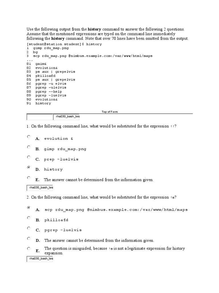 RHA030-Workbook-6 Answers PDF | PDF | Command Line Interface | Utility ...