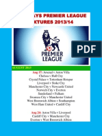 Epl Fixtures 2013 14 PDF