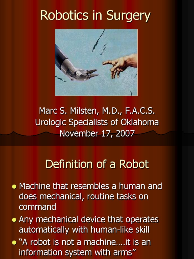 9.robotics in Surgery Powerpoint Presentation Surgery Surgical