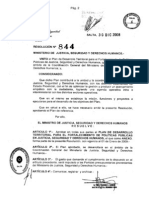 Resolucion 2008 Plan Desarrollo Territorial Ministerio Gobierno y DDHH