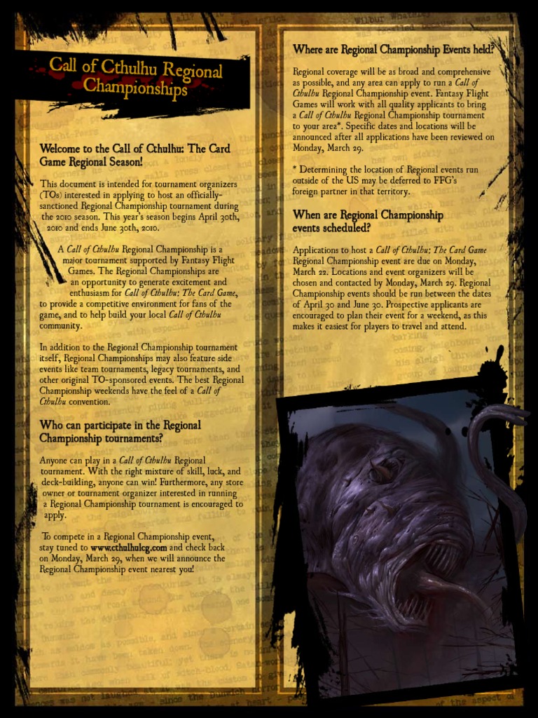 Coc Regionals 2010 Info Pdf Gaming Leisure