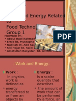 Physics: Work and Energy Related To Food Technology