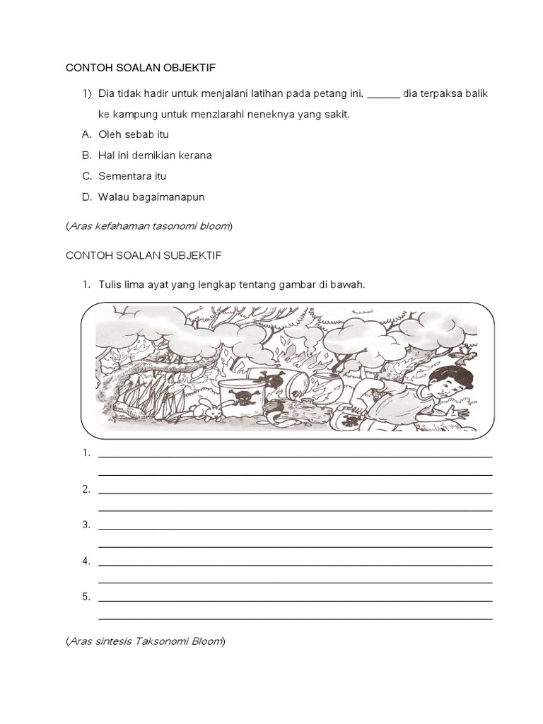 Contoh Soalan T Bloom Docx