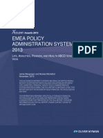 EMEA POLICY
ADMINISTRATION SYSTEMS
2013
LIFE, ANNUITIES, PENSION, AND HEALTH ABCD VENDOR VIEW