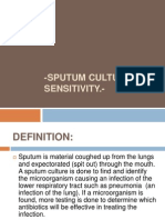 Azarcon-sputum Culture and Sensitivity