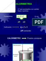 TERMOQUIMICA, CALORIMETROS