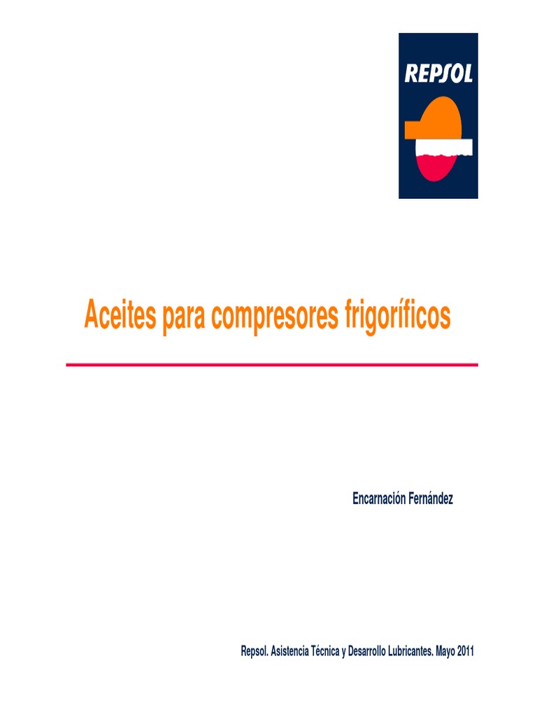 Aceites para Compresores Frigorificos | PDF | Lubricante | Petróleo