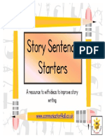 Story Sentence Starters