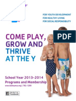 YMCA 2013-2014 School Year Program Guide