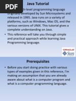 Java Tutorial Part 1