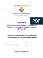 MR - Liderstvo I Nagrađivanje Zaposlenih U Funkciji Poboljšanja Organizacione Uspešnosti