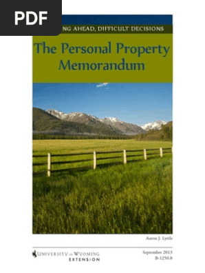 Personal Property Memorandum