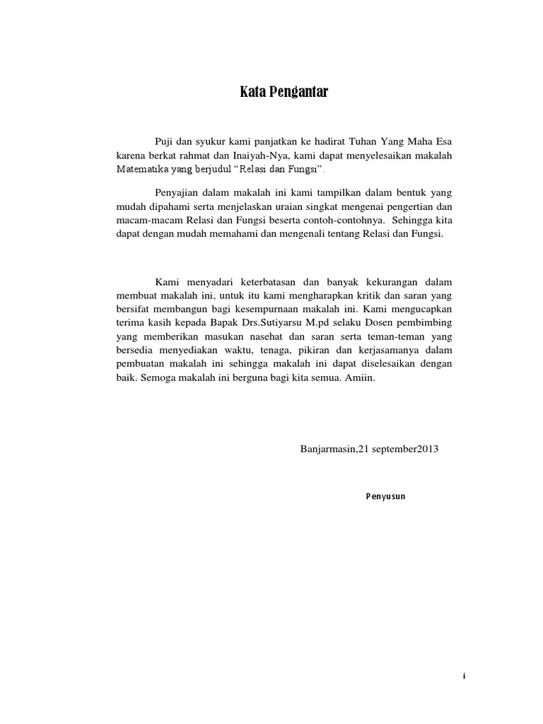 Kata Pengantar Matematika Docx