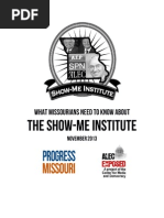 Download What Missourians Need to Know About the Show Me Institute by Progress Missouri SN183669532 doc pdf