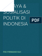 Budaya & Sosialisasi Politik Di Indonesia