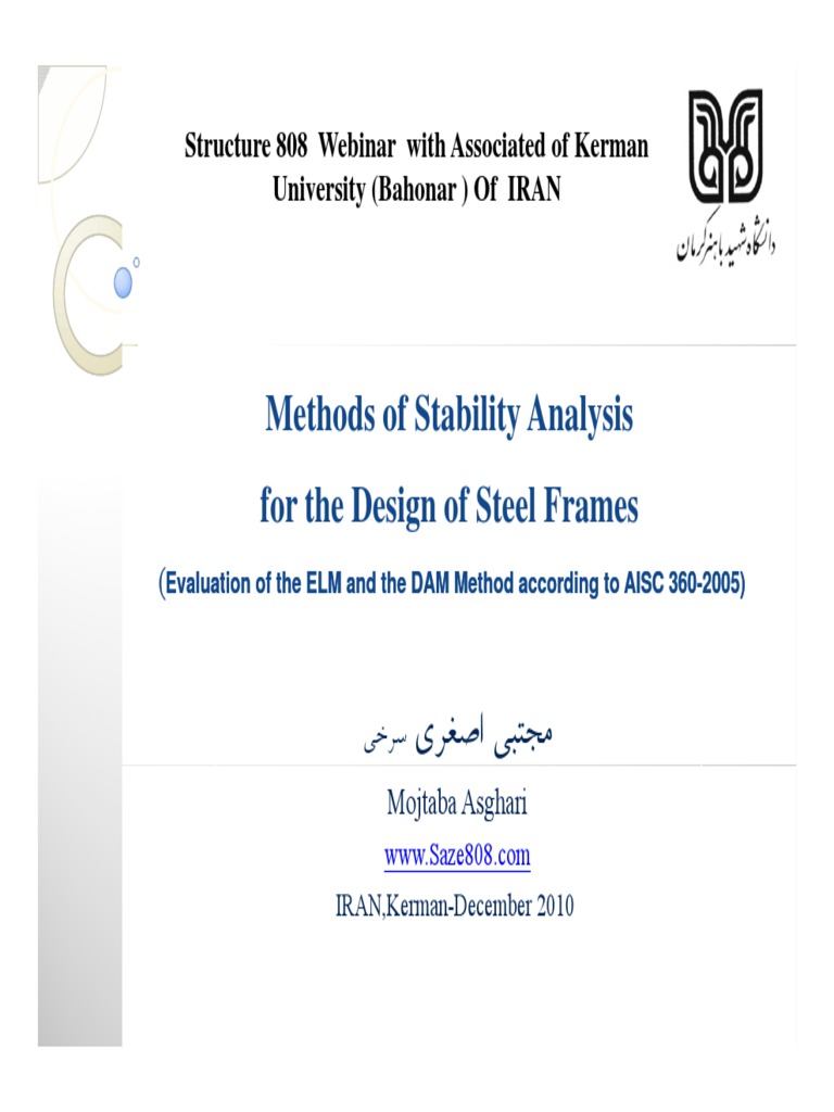 Stability Analysis of Steel Frames in ETABS | PDF