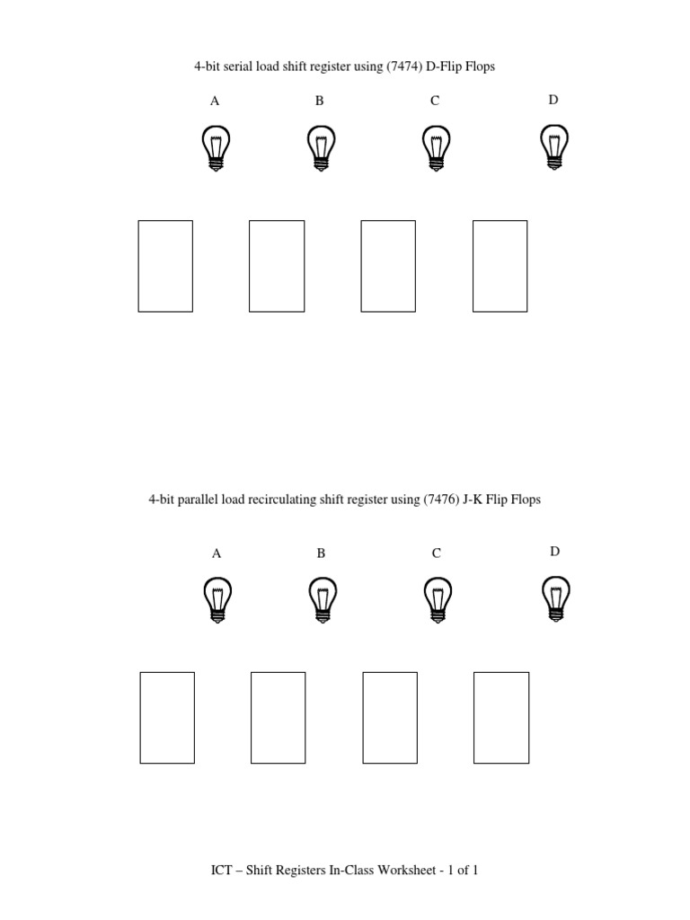 4-Bit Shift Register Designs and Theory | PDF | Science & Mathematics ...